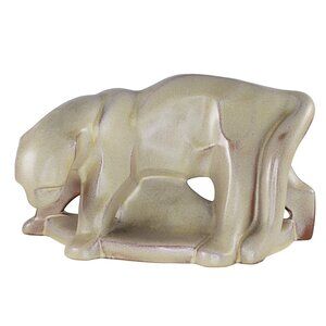 Frankoma Ocelot Bookend Puma Mountain Lion Cougar Desert Gold HTF #112